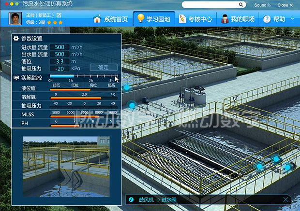 膜生物反應器MBR的運行與控制三維仿真教學